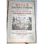 MISSAE DEFUNCTORUM [MSZAŁ POGRZEBOWY] wyd. 1719