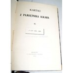 KRAUSHAR- KARTKI Z PAMIĘTNIKA ALKARA t.1-2 (komplet współoprawny) wyd.1910