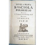 OSTROWSKI- DZIEIE Y PRAWA KOŚCIOŁA POLSKIEGO tom III wyd. 1793r.