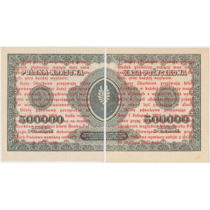 1 grosz 1924 - AD* - prawa i lewa połowa (2szt)