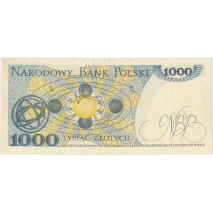 BŁĄD DRUKU 1.000 złotych 1979 - brak warstwy głównej awersu