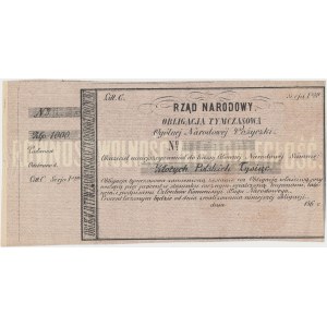 Powstanie Styczniowe, Obligacja tymczasowa 1.000 złotych 1863