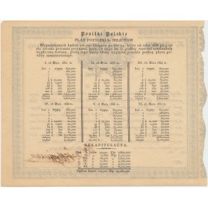 Certyfikat Pożyczki POSIŁKI POLSKIE 600 złotych 1831