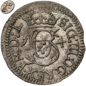 Zygmunt III Waza, Szeląg Wilno 1614 - trefl - Trylner