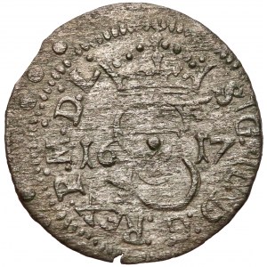 Zygmunt III Waza, Szeląg Wilno 1617 - pełna data