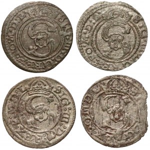 Zygmunt III Waza, Szelągi Wilno 1625-26, zestaw (4szt)