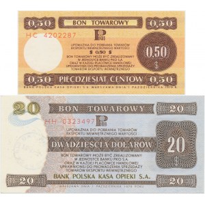 PEWEX 50 centów i 20 dolarów 1979 (2szt)