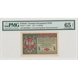 Generał 1/2 mkp 1916 - B - PMG 65 EPQ