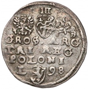 Zygmunt III Waza, Trojak Lublin 1598 - L z lewej