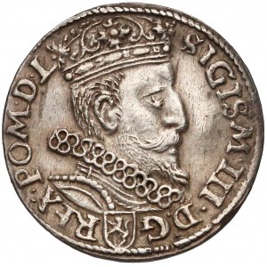 Zygmunt III Waza, Trojak Kraków 1604 - przebitka