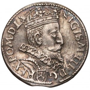 Zygmunt III Waza, Trojak Kraków 1605 - zarys tarcz?