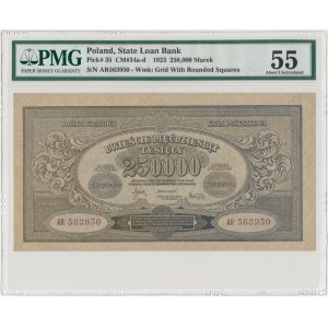 250.000 mkp 1923 - AR - numeracja szeroka - PMG 55