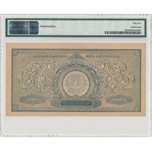250.000 mkp 1923 - AR - numeracja szeroka - PMG 55