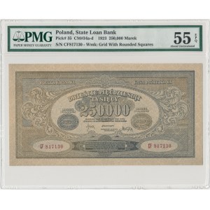 250.000 mkp 1923 - CF - numeracja wąska - PMG 55 EPQ