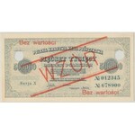WZÓR 500.000 mkp 1923 - Serja X - 6 cyfr - perforacja - PMG 45