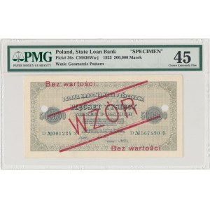 WZÓR 500.000 mkp 1923 - D - perforacja - PMG 45