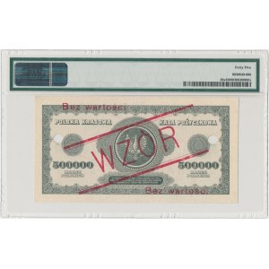 WZÓR 500.000 mkp 1923 - D - perforacja - PMG 45