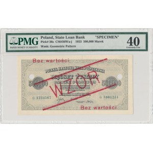 WZÓR 500.000 mkp 1923 - G - PMG 40