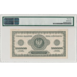 500.000 mkp 1923 - L (Mił.36b) - 6-cyfr - PMG 58