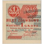 1 grosz 1924 - BG* - lewa połowa - PMG 64 EPQ
