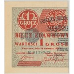 1 grosz 1924 - AO - lewa połowa - PMG 64 EPQ