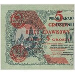 5 groszy 1924 - lewa połowa - PMG 63