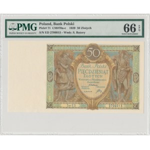 50 złotych 1929 - Ser. ED - PMG 66 EPQ