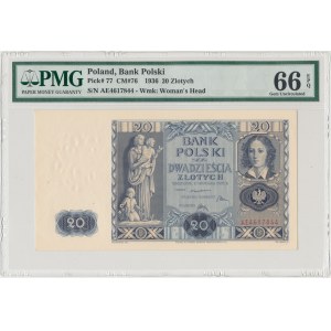 20 złotych 1936 - AE - PMG 66 EPQ