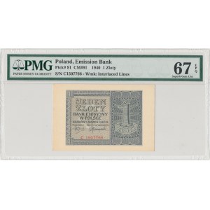 1 złoty 1940 - C - PMG 67 EPQ