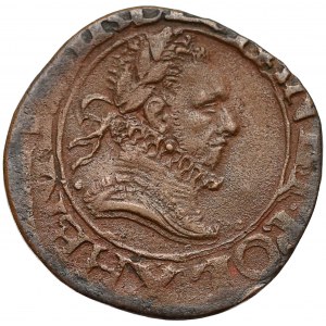 Henryk Walezy, Podwójny denar turoński 1589, Amiens - X