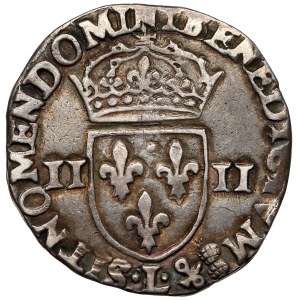 Henryk Walezy, 1/4 Ecu 1583, Bayonne - L w otoku