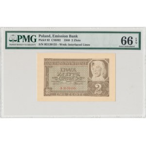 2 złote 1940 - B - PMG 66 EPQ