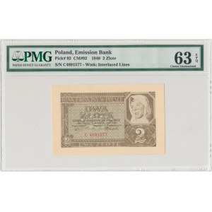 2 złote 1940 - C - PMG 63 EPQ