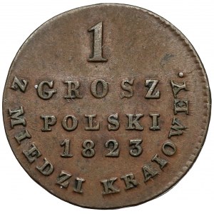 1 grosz polski 1823 I.B. z MIEDZI KRAIOWEY