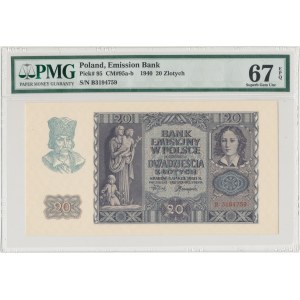 20 złotych 1940 - B - PMG 67 EPQ