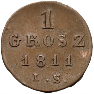 Księstwo Warszawskie, 1 grosz 1811 IS - ładny