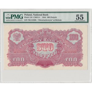 100 złotych 1944 ...owym - TK - PMG 55