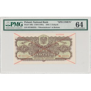 WZÓR 5 złotych 1944 ...owe - HY 803... - PMG 64