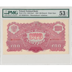100 złotych 1944 ...owe - MO - PMG 53 EPQ