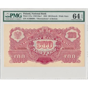 100 złotych 1944 ...owe - Au - PMG 64 EPQ