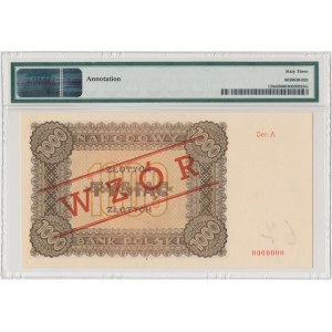 WZÓR 1.000 złotych 1945 - Ser.A 0000000 - z nadrukiem - PMG 63
