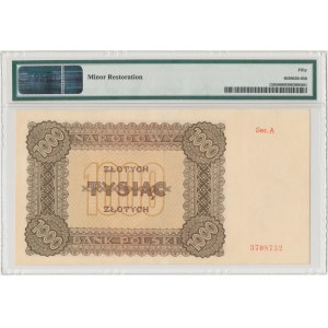 1.000 złotych 1945 - Ser.A - PMG 50