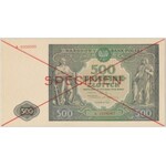 SPECIMEN 500 złotych 1946 - A - PMG 67 EPQ