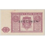 SPECIMEN 1 złoty 1946 - PMG 58