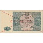 SPECIMEN 20 złotych 1946 - A - PMG 66 EPQ