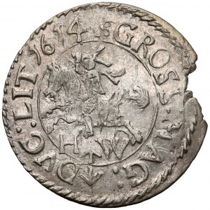 Zygmunt III Waza, Grosz Wilno 1614 H-W - POL - rzadki