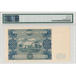 500 złotych 1947 - R3 - PMG 58