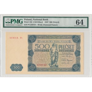 500 złotych 1947 - P4 - PMG 64
