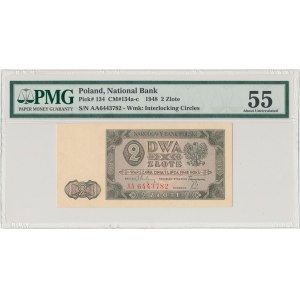 2 złote 1948 - AA - PMG 55