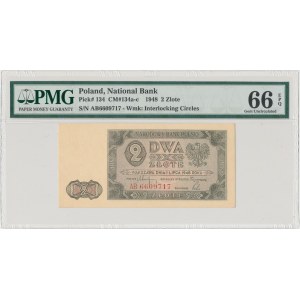 2 złote 1948 - AB - PMG 66 EPQ